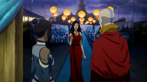 flameo-instant-noodles:Korrasami Anniversary Countdown: Day EightExcuse me Tenzin…aka Asami lying to