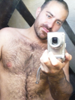 hairy-chests:  @hairychestsx     Submit MoDeL G      Cock - Gif