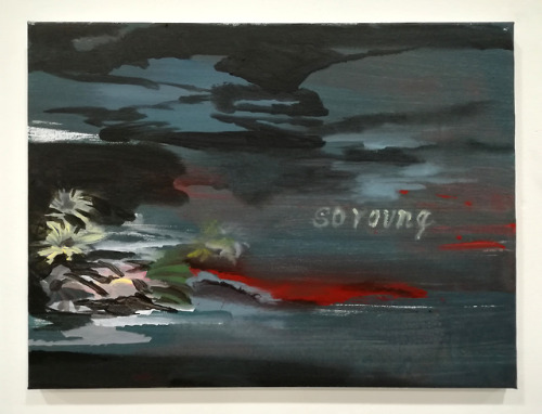 Eduardo Infante  Because we’re gone. 2018. Acrylic and enamel on canvas. 30 x 40 cm.