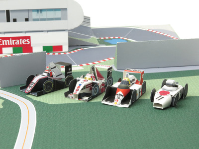 paper craft] Suzuka Circuit & Honda F1 machines 2015年2月