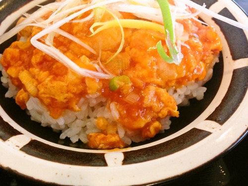 nattto:  醤油ラーメンとエビチリ丼（ミニ丼セット）@麺屋 楼