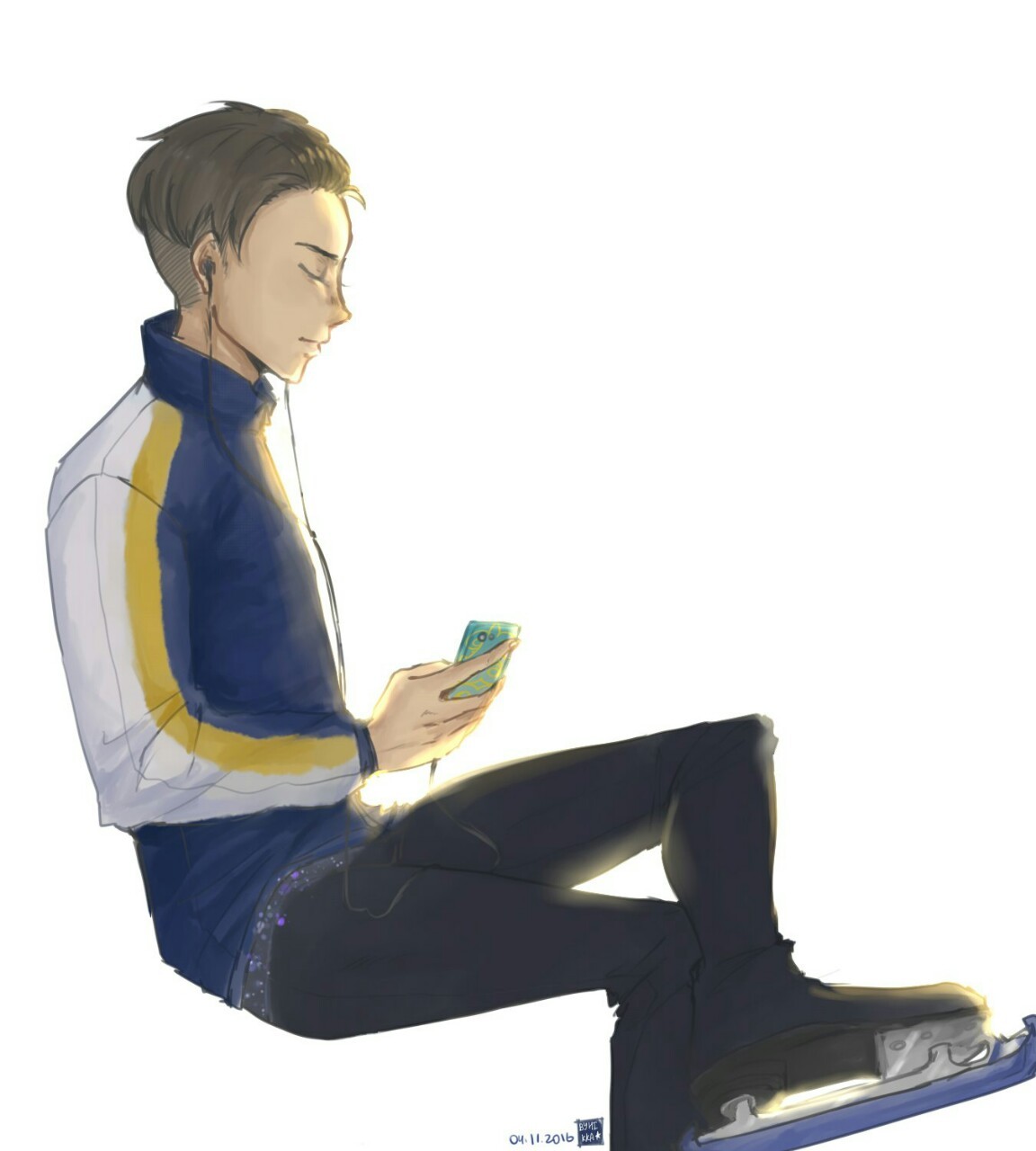 luneva04:Otabek before the performance on ice.