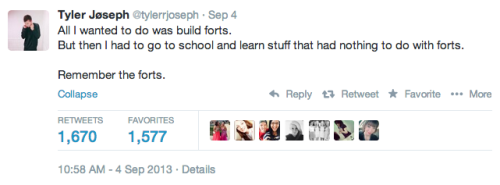 twenyonepilots:  i think about this tweet a lot tbh 