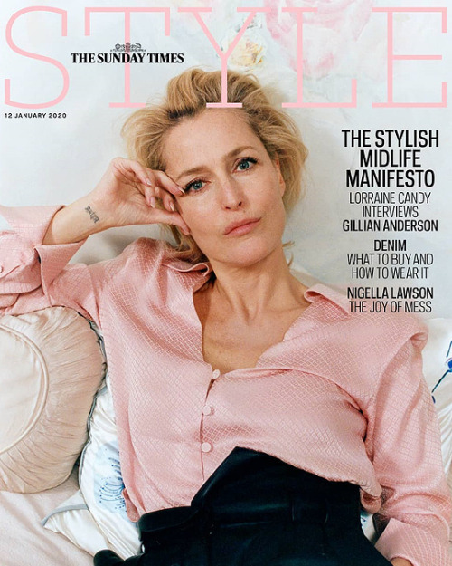qilliananderson:Gillian Anderson photographed by Luca Campri for The Sunday Times STYLE. (Jan 2020).