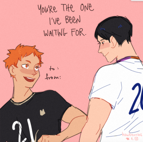 and! a little late, now, but here are some fresh haikyuu cards for you as well ^_^ happy valentine&r