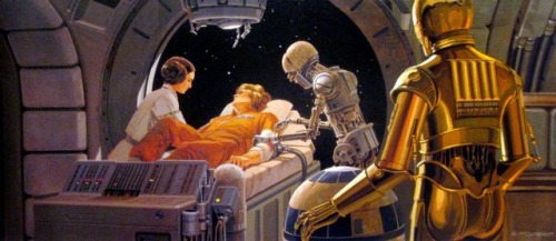 Some of Ralph McQuarrie’s concept (and matte) art for the closing scenes of THE EMPIRE STRIKES BACK