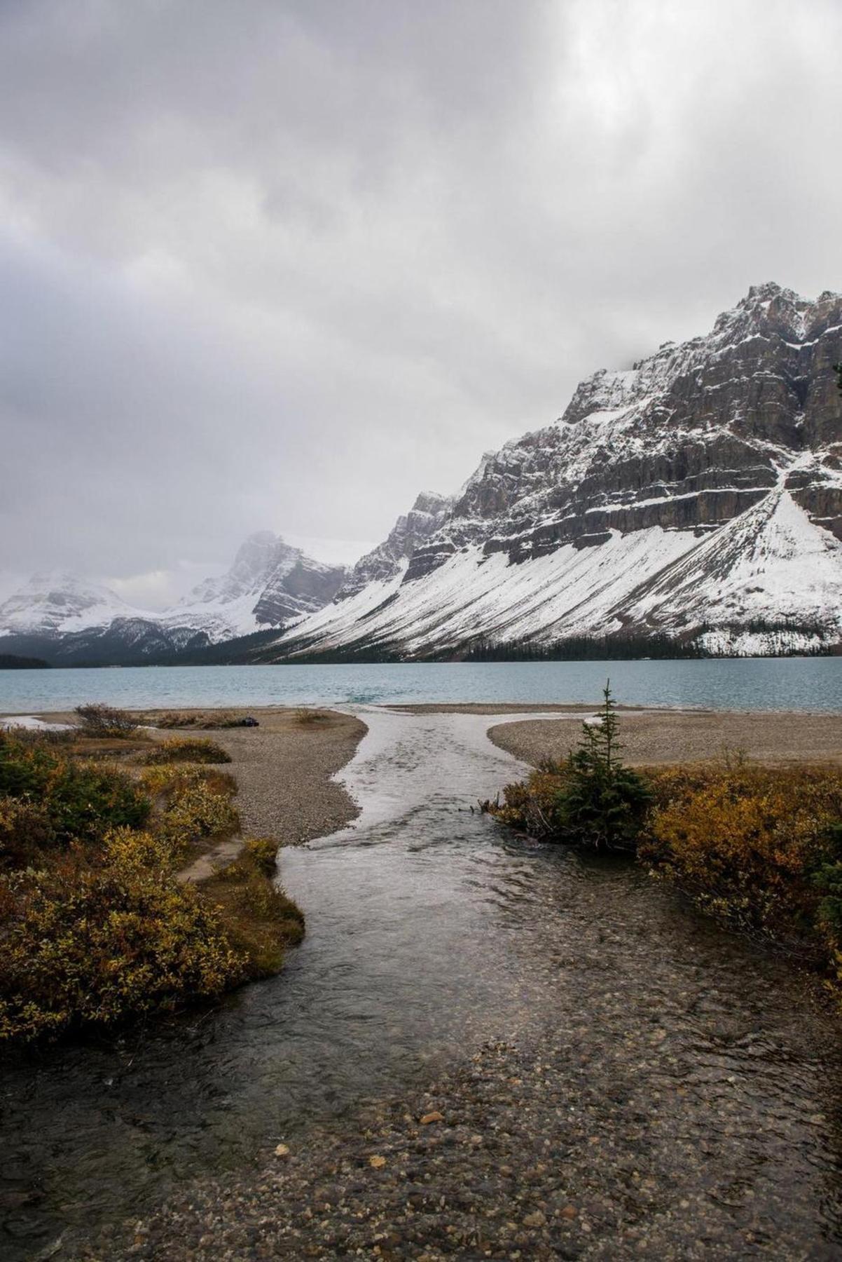 ourperfectearth:  Bow Lake (OC) [1202x1800]