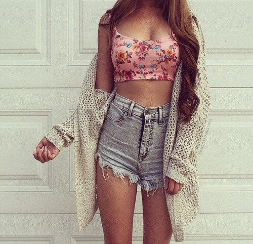 Cute high waisted shorts outfits tumblr