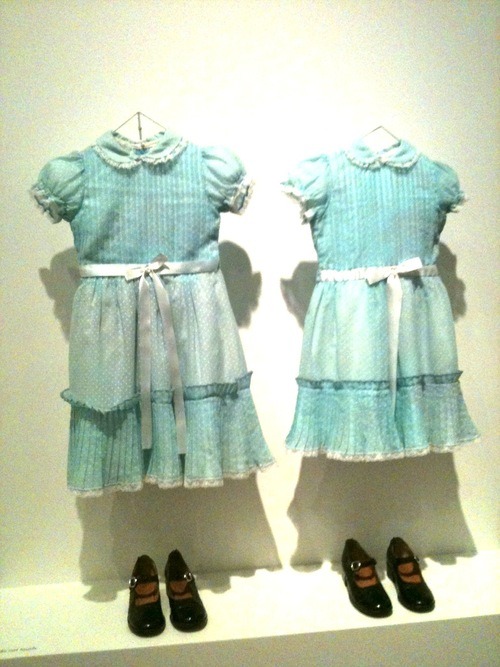 hellyeahhorrormovies:  The twins dresses and shoes from The Shining, 1980. 