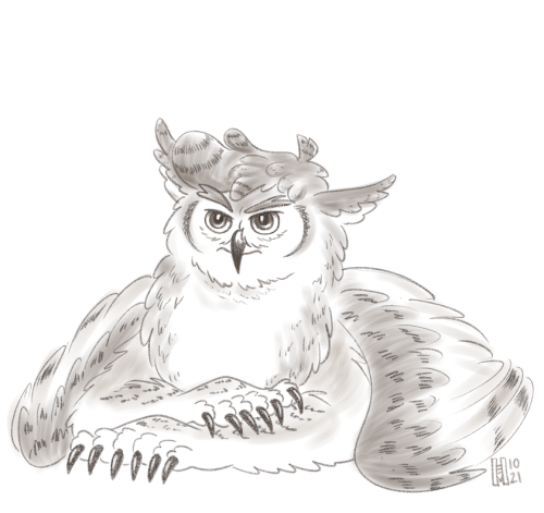 Older owl-griffin Ford from @elishevart‘s The Beast of Gravity Falls au (see the tag for links to th