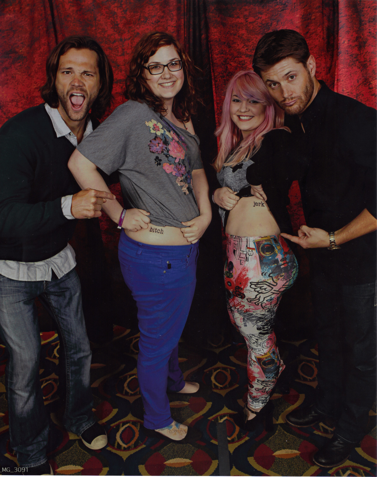 homoosesexual:  I explained to Jensen that Hannah and I got jerk/bitch tattoos and