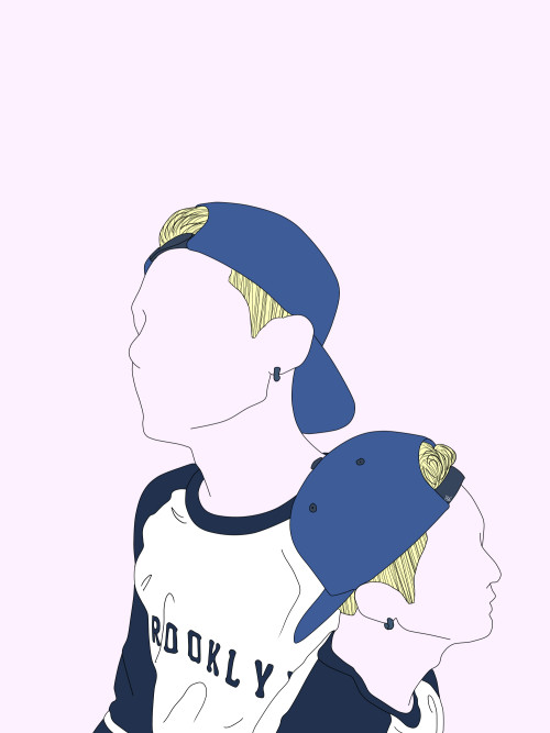 wotamerron:requested blonde yoongi in snapback lineart for unchartedtunes c: i hope you like it^^ he