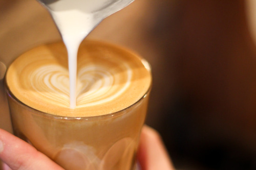 Pouring coffee at Cup Café Dublin