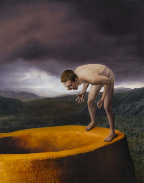 The Well   -   William Thompson , 2018.American, b. 1980soil on canvas, 68 x 55 in.