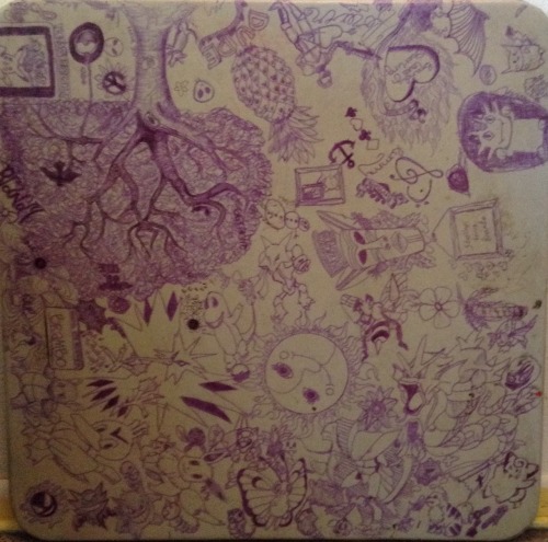 brandylynns:danekez doodles on my card table over the span of last summer. Forgive me the drunken do