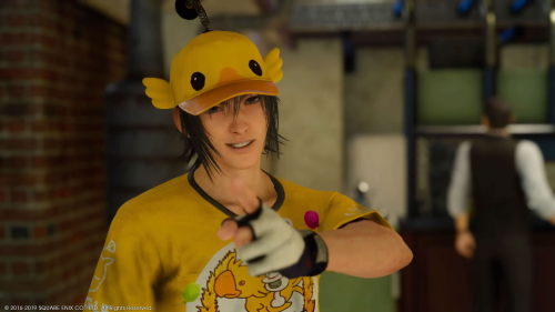 He was so annoyed at Prompto for ruining his image with that first one but I think he looks super ma