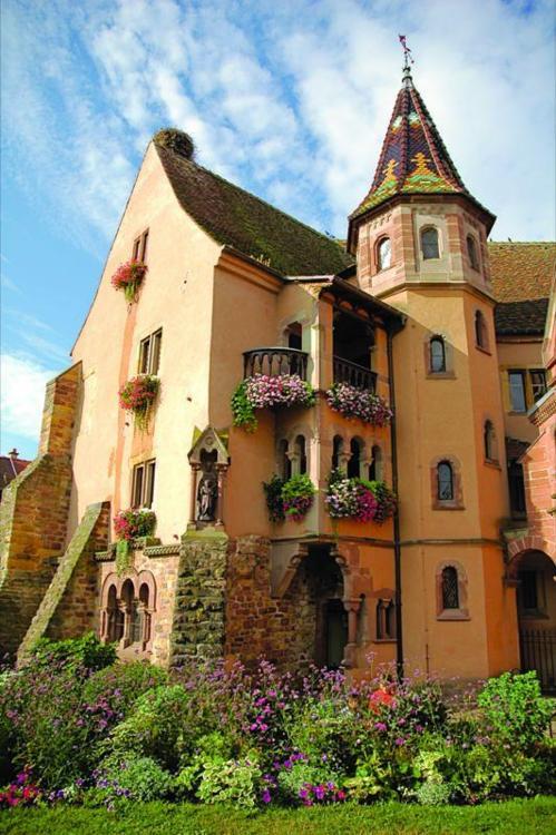 bluepueblo:   Garden House, Eguisheim, Alsace, France photo via besttravelphotos