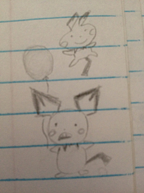 300 Followers!! Omg! Thanks everyone! Here: have a doodle Pichu for the moment while I cook up a coo