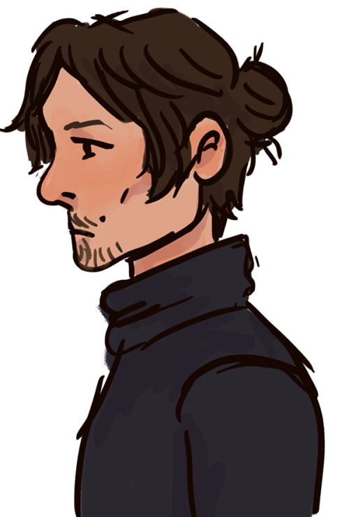 the return of daryl w/ the bun and turtle neck ¯\_(ツ)_/¯