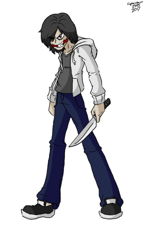 captaintaco2345:I’m not the biggest Creepypasta fan, even though I used to be, but I wanted to draw Jeff the Killer for some reason. I feel like someone could make a decent Jeff the Killer story, but so far, most of them I’ve seen have been garbage. 