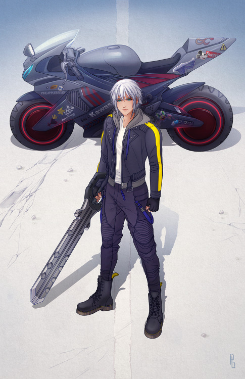 lermisv4:lermisv4:lermisv4:pineapplebread: Riku arriving in Quadratum to bring Sora home.THE STICK