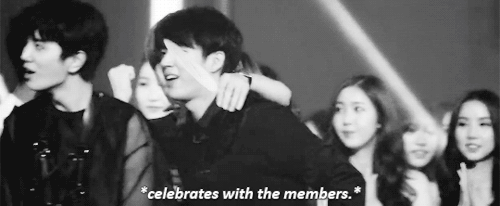 24kool:woohyun’s cute reaction when they won against snsd ♡