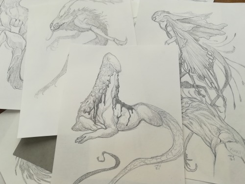 thedancingemu:Cleaning out some of my art storage - I’ve listed some small, unmatted original 