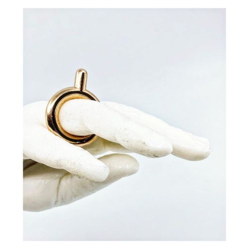 Doughnut Rattle Ring with Nook… •  Made of Bronze (using a plaster lost-wax-cast made from a 3D prin