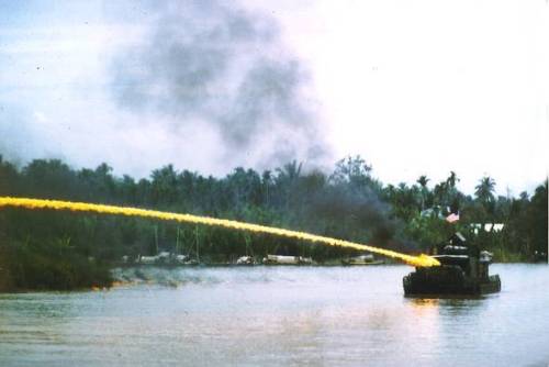 enrique262:Vietnam War, flamethrowers, one of the worst weapons ever fielded in combat.