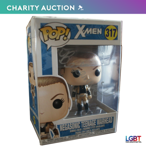 Included in our charity auction is a Negasonic Teenage Warhead Funko Pop, signed by Brianna Hildebra