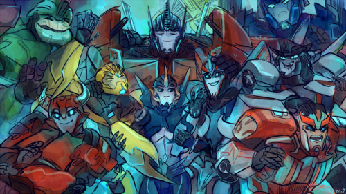 tricotron:calling this monster DONE. gonna keep the colors kind of rough and blocked-in because it l