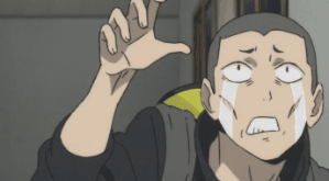 haikyuuliberos:  riotingwithowls:  Please appreciate Tanaka’s facial expressions with me.   IM CRYIN