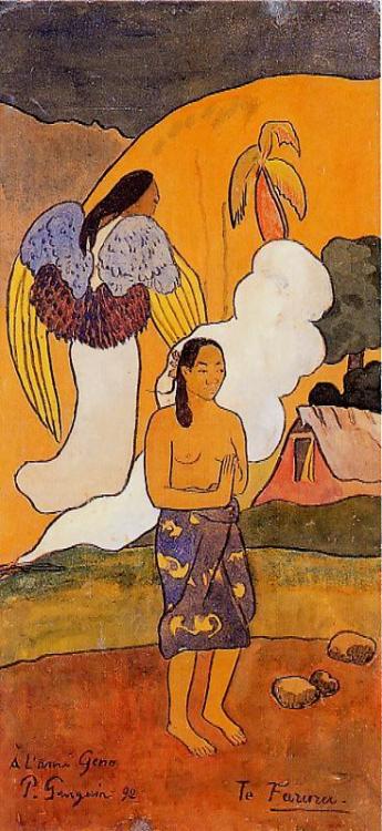 artist-gauguin: The encounter, 1892, Paul GauguinMedium: oil on canvas