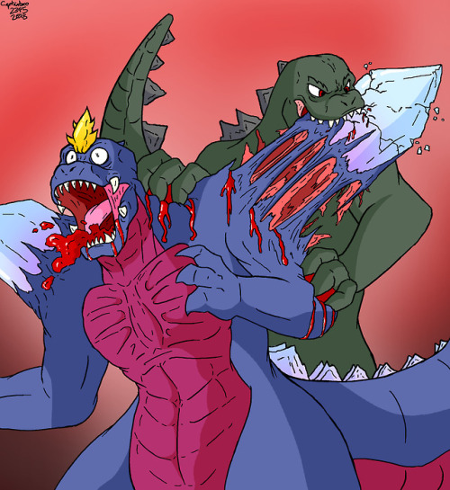The SpaceGodzilla piece I did for the gore meme was so much fun to draw that I had to re-do it digitally. This is the first time I’ve ever drawn a piece completely digitally. 