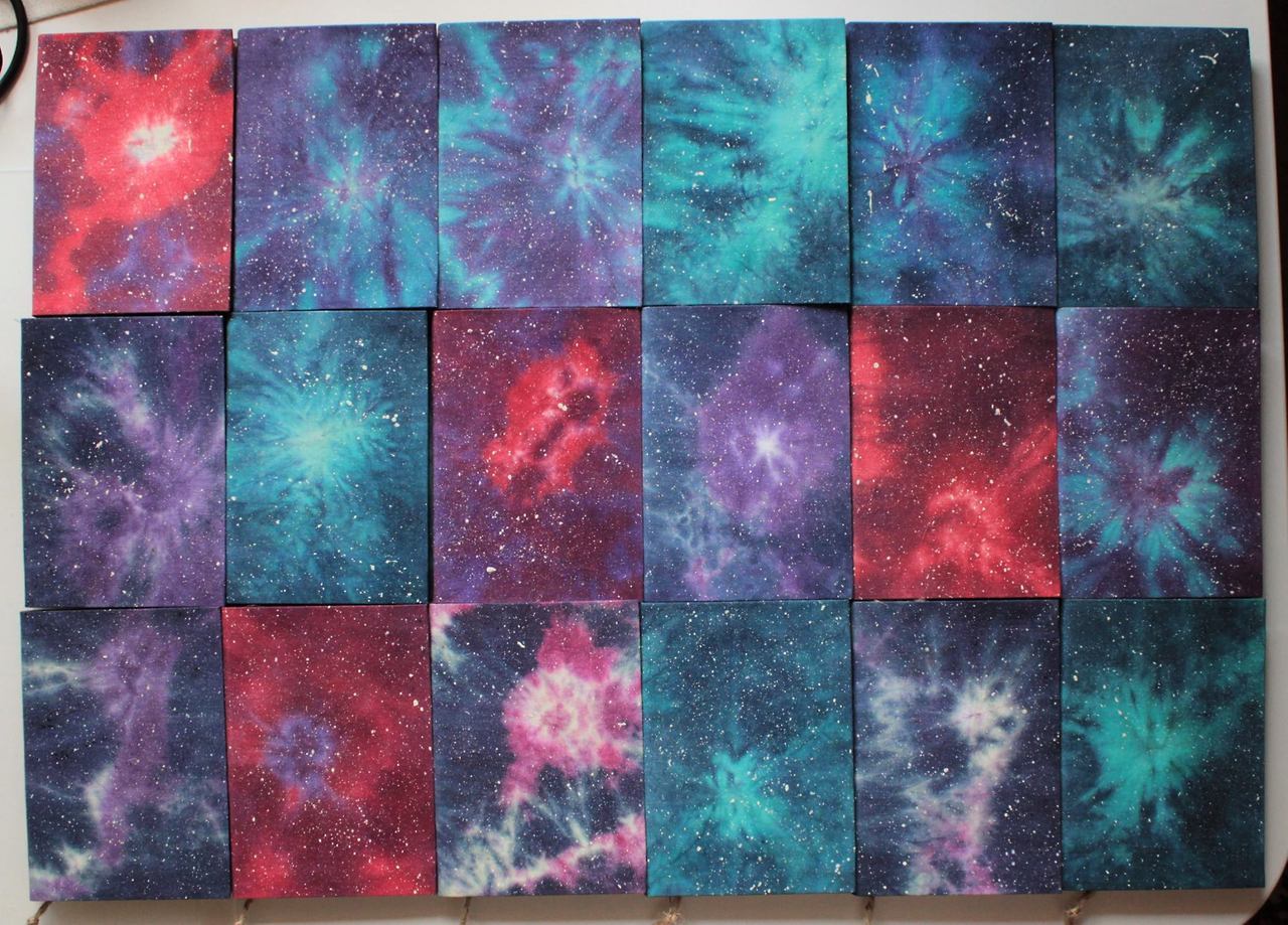 rollingpenguin: sosuperawesome:  Handmade Batik Fabric Cosmos Journals and Notebooks