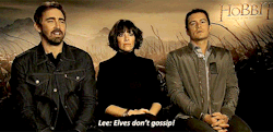 cinequeer:  Do you guys ever gossip in Elvish? 