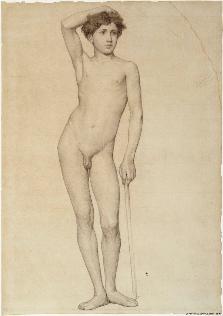 art4gays:  boysnmenart:  Albert Edelfelt, Nude Male Model, academy study, 1874, height