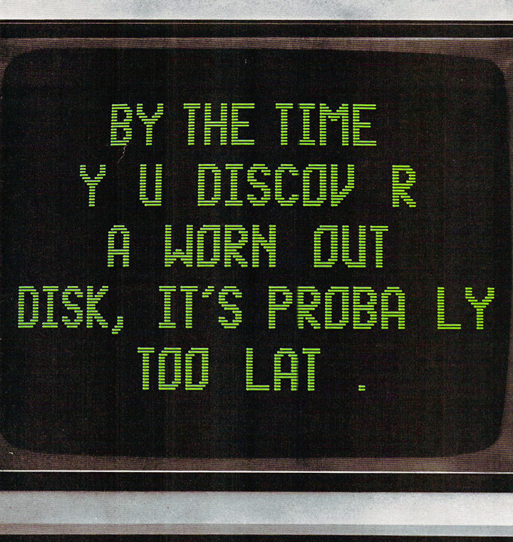 wwwtxt:  IT’S PROBA_LY TOO LAT_ ▰ Advertisement for TDK’s  No-Risk Disk℠