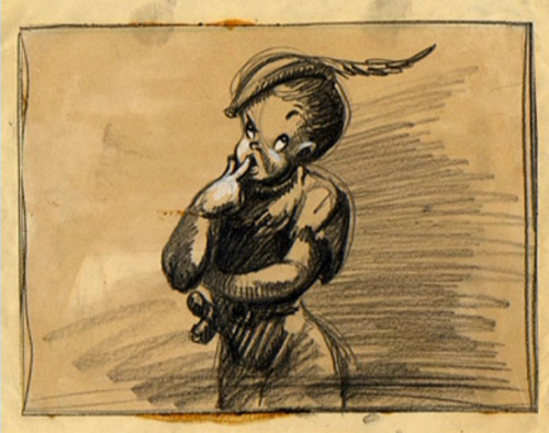 Early Peter Pan character designs