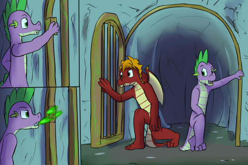  (page 65) “I’m thinking we’re busting out of here,” Spike answered confidently, “You, me, my friends, and your friends, we’re all getting out of here.” “So…what’s the plan?” Mangle asked,