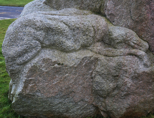 Falkirk Wheel Carved Stone Sculptures, Falkirk, Scotland, 10.2.18.