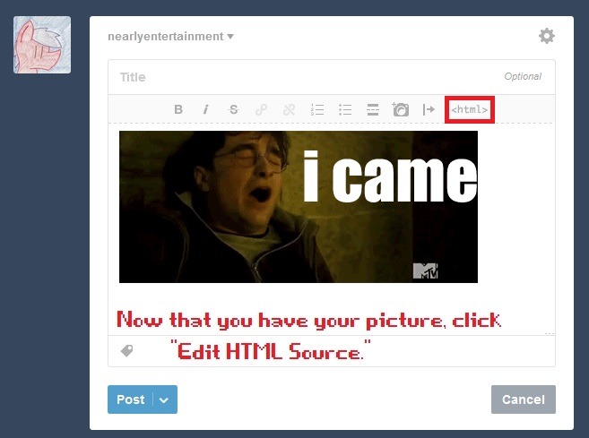 nearlyentertainment:  How to add images onto text posts (If you were curious about