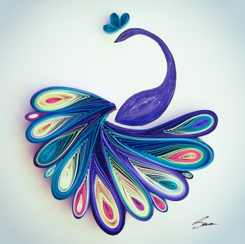 enkblogs: bestof-etsy: Whimsical Quilled Paper Designs by Sena Runa Istanbul-based artist Sena Runa 