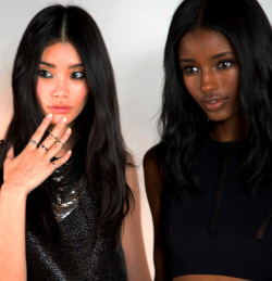 driflloon:  ming xi and senait gidey @ versace