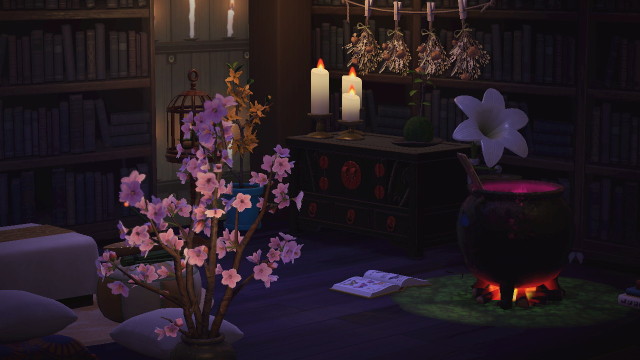Witchy, earthy bedroom #animal crossing#acnh#acnh inspo#acnh interiors#witchy#goblincore