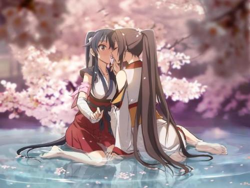 ✧･ﾟ: *✧ Surprise Kiss Near the Cherry Blossom Tree ✧ *:･ﾟ✧♡ Characters ♡ : Yahagi ♥ Yamato ♢ 