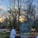 katiiie-lynn:My parents came over to lend us their rototiller today and Adam’s new friend came over to hang out and brought us steaks for dinner, but we don’t have a grill yet so we improvised and cooked them over our firepit instead 🥰🤤