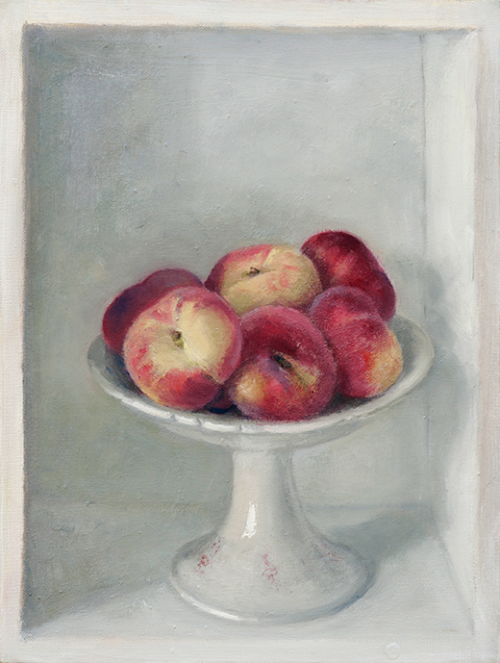 Peaches   -   Wil KroonDutch,b.1947-oil on canvas, 30 x 40 cm