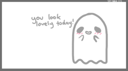 gnomosexuals:  i drew a blushy ghost thing bc my dash feels kinda…..gloomy??? idek but here it is 