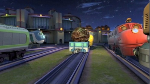 and apparently at one point millions of years ago a meteorite crashed near the town of Chuggington a